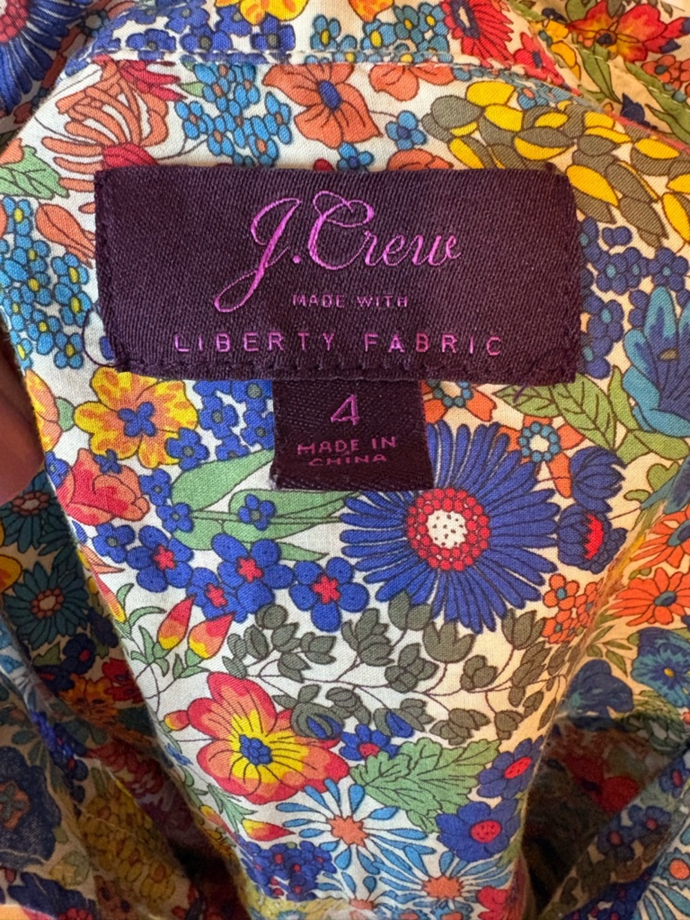 J Crew Cotton Poplin Shirt in Liberty Margaret Annie Floral - Picture 4 of 6